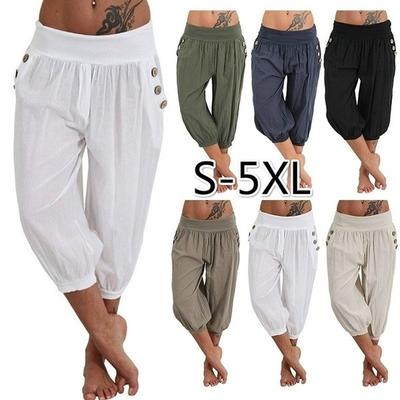 Pantaloni estivi da donna alla moda Pantaloni larghi larghi casual Pantaloni Harem taglie forti Pantaloni da salotto comodi