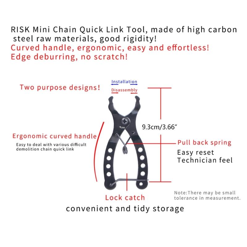Clește pentru zale pentru biciclete, unealtă pentru reparații de întreținere Clește pentru zale pentru lanțuri Masters Link și instrument pentru cârlige pentru lanț de biciclete
