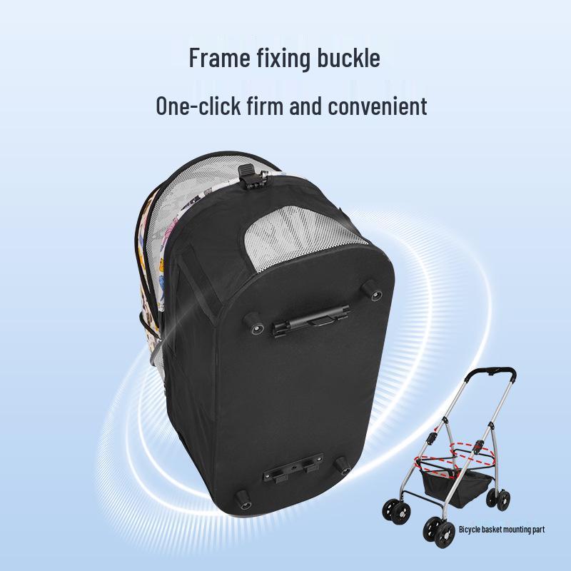 Ultra-Light Detachable Pet Stroller: One-Button Fold, Aluminum Frame, Four-Wheel Shock Absorption for Cats & Dogs