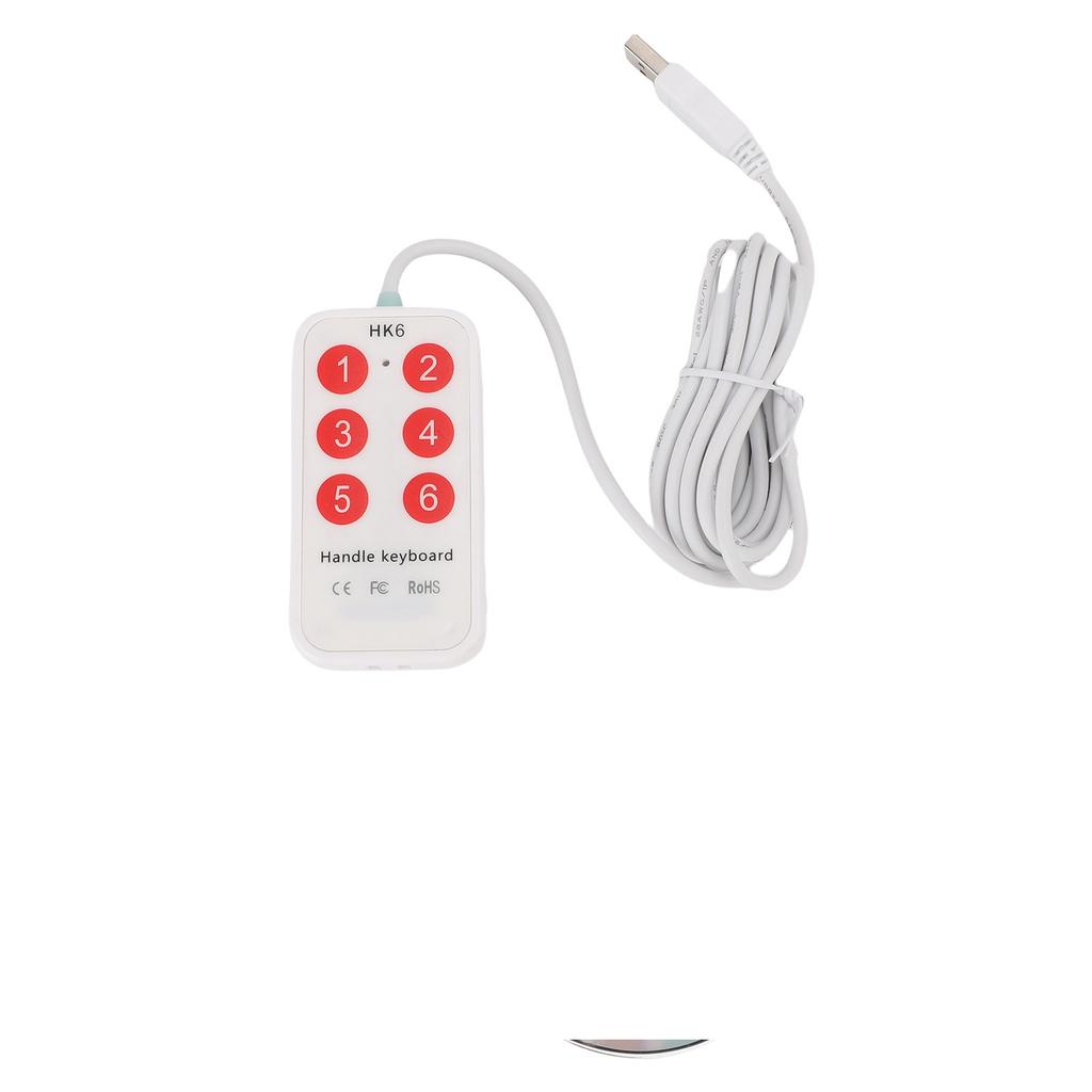 6 Keys Keyboard USB Plug and Play Multifunction Programmable Macro Keyboard for Gaming Work