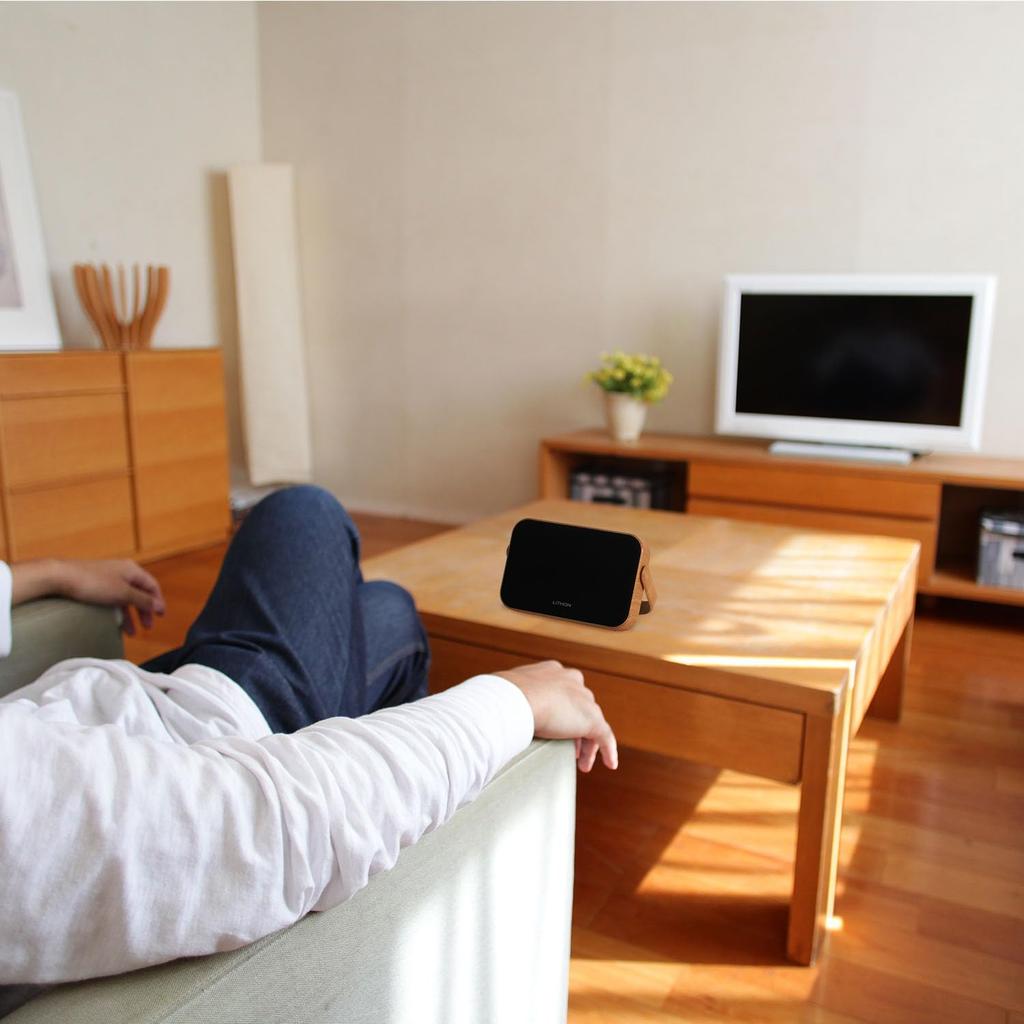 Wireless speaker for TV Introducing a chic woodgrain design Comes with a transmitter for wireless enjoyment Easy operation Equipped with a A speaker