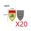 MOC Medieval Military Building Blocks Accessories Ancient Castle Knight Armor Viking Round Dragon Shield Flag Brick Toy Gift R62