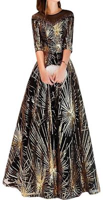 JINZUOMA Evening Long Banquet Party Cocktail Short Elegant Formal Suitable for and Graduations Women's Dress, Dress, One-Piece Dress, Dress, Dress,