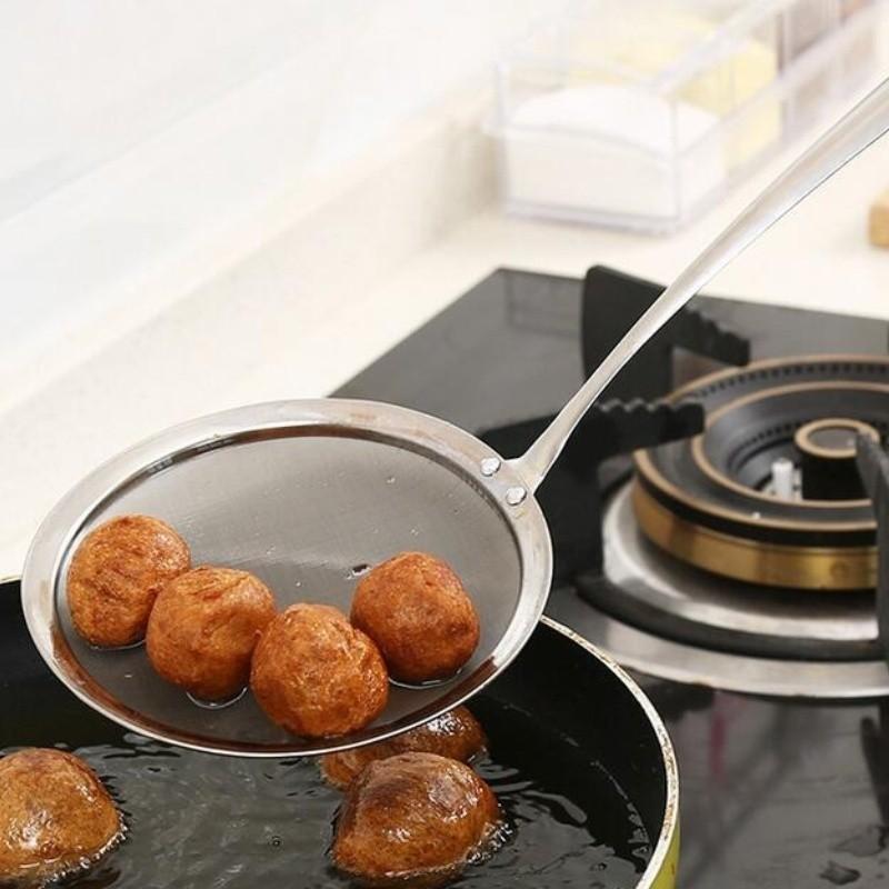 Ultra-Fine Stainless Steel Strainer Set - Kitchen Sieve for Skimming Oil, Straining Juice & Filtering Broth