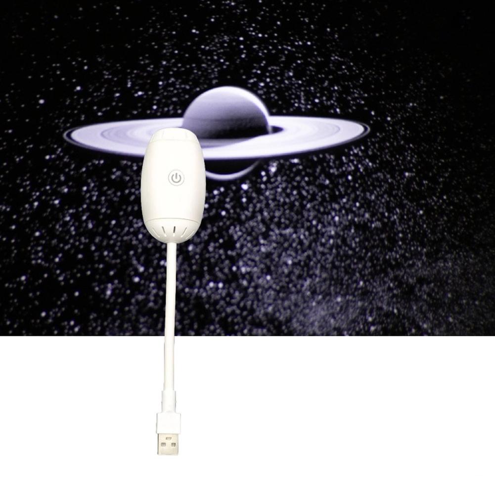 USB LED Starry Car Atmosphere Light Adjustable Focus Large Range Projection Romantic Saturn Galaxy Party Interior Decor Light