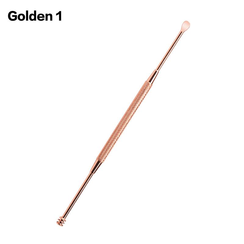 1/3Pcs Stainless Steel Double Head Ear Wax Removal Cleaner Earwax Remover 360° Cleaning Ear Pick Stainless Steel Ear Care Tools