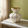 Ceramic Flower Vase Glossy White Decorative Accents Home Decoration for Tabletop Display
