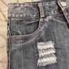 Fashionable Women's Denim Shorts Hot Pants Sexy High Waist Fashion Holes Women's Shorts