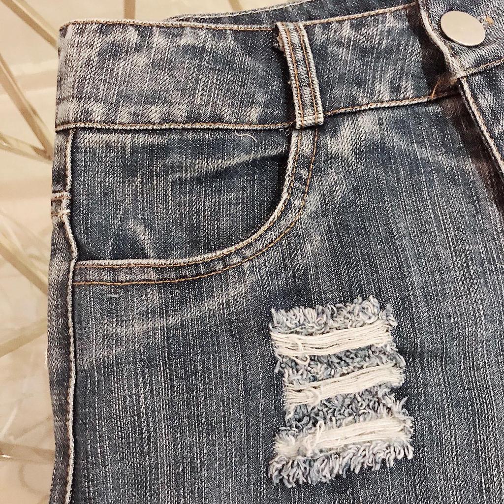 Fashionable Women's Denim Shorts Hot Pants Sexy High Waist Fashion Holes Women's Shorts