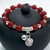 Red Agate Crystal Beaded Bracelet for Women - Handcrafted Couple Jewelry