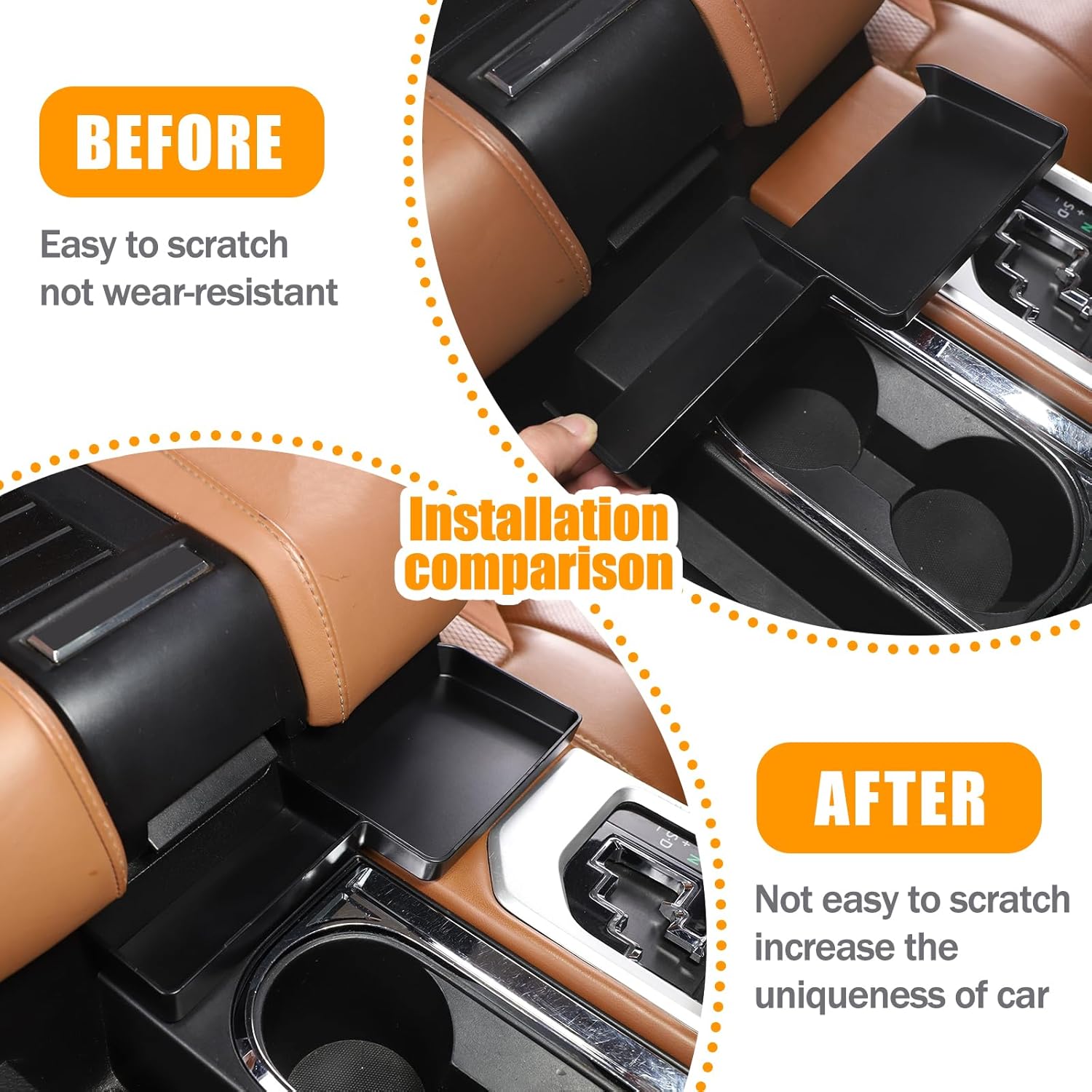 

LLKUANG Car ABS Console Armrest Box Front Multifunctional Storage Box for Toyota Tundra 2014-2021
