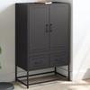 VidaXL High Buffet, Cabinet with Drawers, Cupboard with Door, Storage Furniture, Living Room Organizer, Black 846608