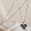 Is Precious Luv True Heart Logo Chain Necklace Distinctive Titanium Steel Jewelry Women For
