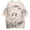 Mickey Family 90s Old Donald duck Short sleeve T-shirt white Men's Used