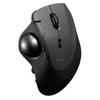 ELECOM IST PRO Trackball Mouse, Multi-Connection, Bluetooth, Wireless 2.4GHz, Wired, Bearing Support, 10 Buttons, Black, M-IPT10MRSBK