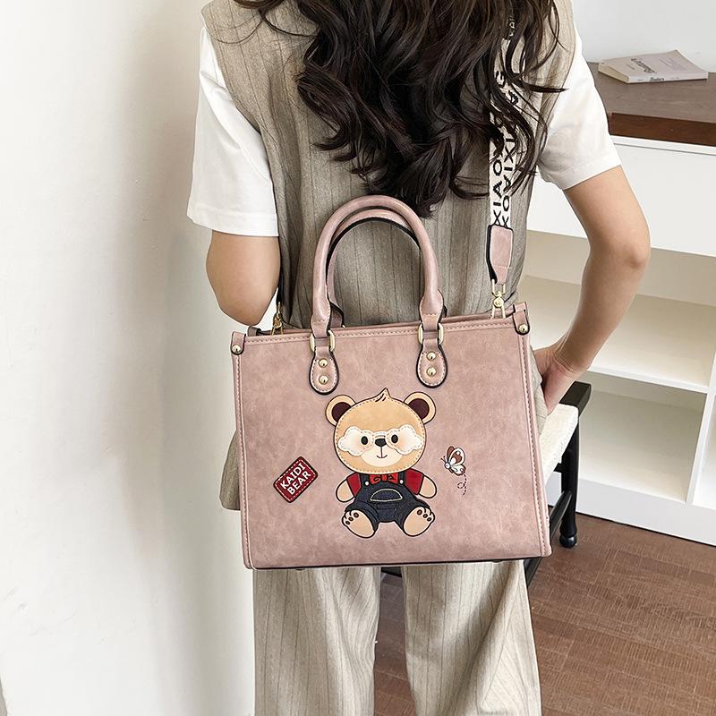 2026 New Women's High-End Cartoon Bear Crossbody Tote Bag