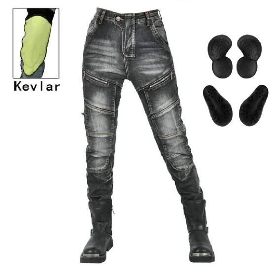 Motorcycle jeans Womens pantshigh elastic motorcycle riding rider pants Racing pants with protective