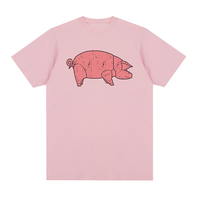Animals Pig Floyds Fun Vintage Tshirt Comfortable Casual Retro YK Cotton Unisex T shirt New Tee Tshirt Womens Tops