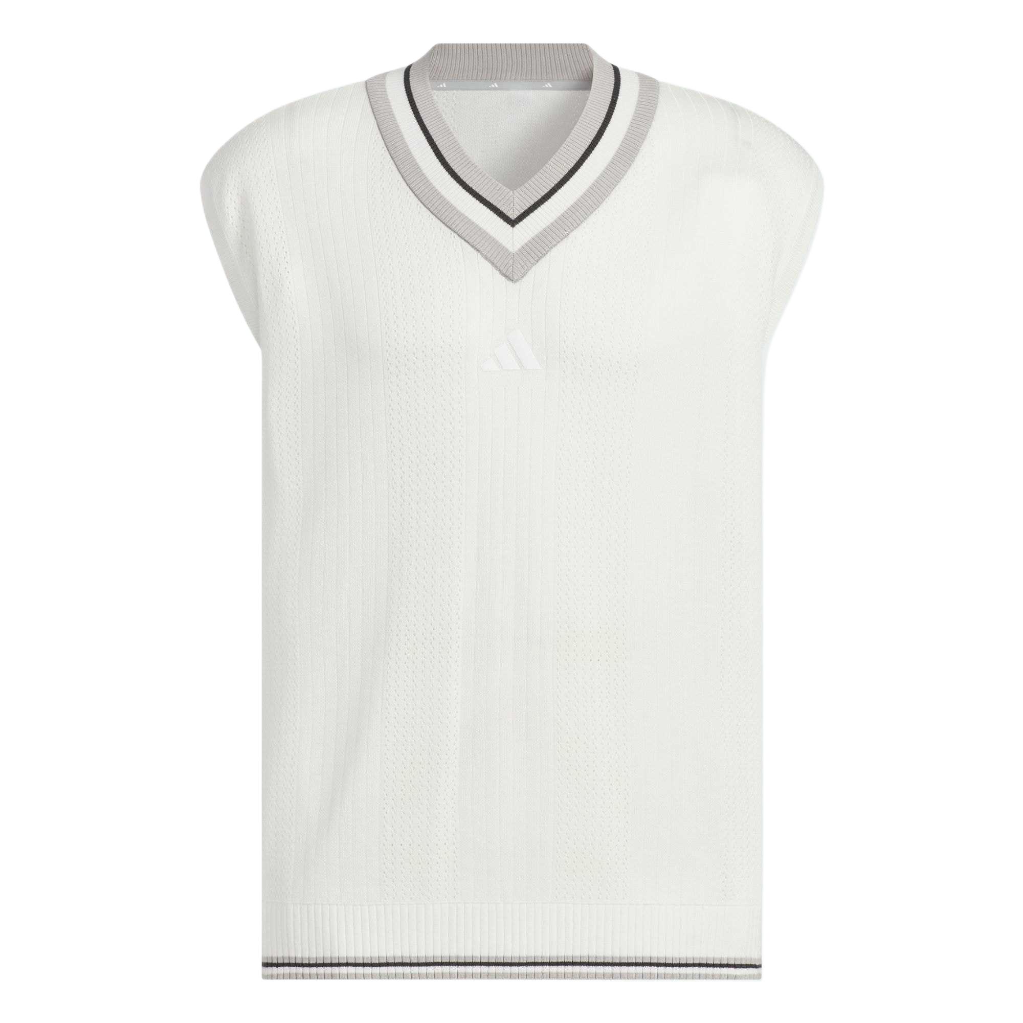

Adidas Knit Vest Logo V-Neck Sports Vest Unisex Vests White JE8304 L