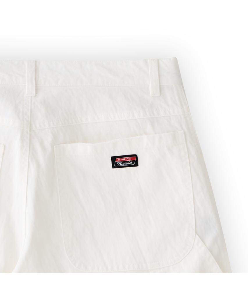 TUEWID 002 Washed Captain Pants In Loose Fit White