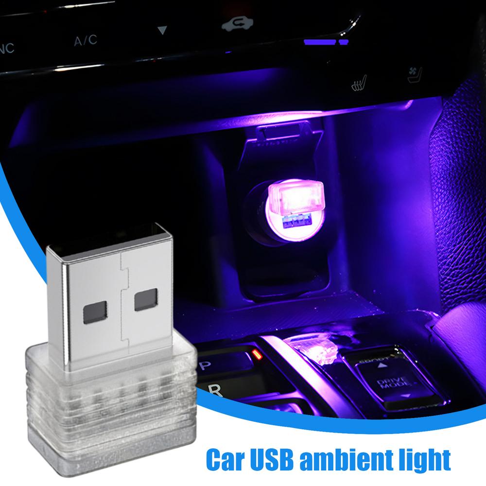 LED Lights For Car Interior LED Interior Ambient Light USB Car Light Multicolor Night Light Plug-In Interior Light For Indoor &