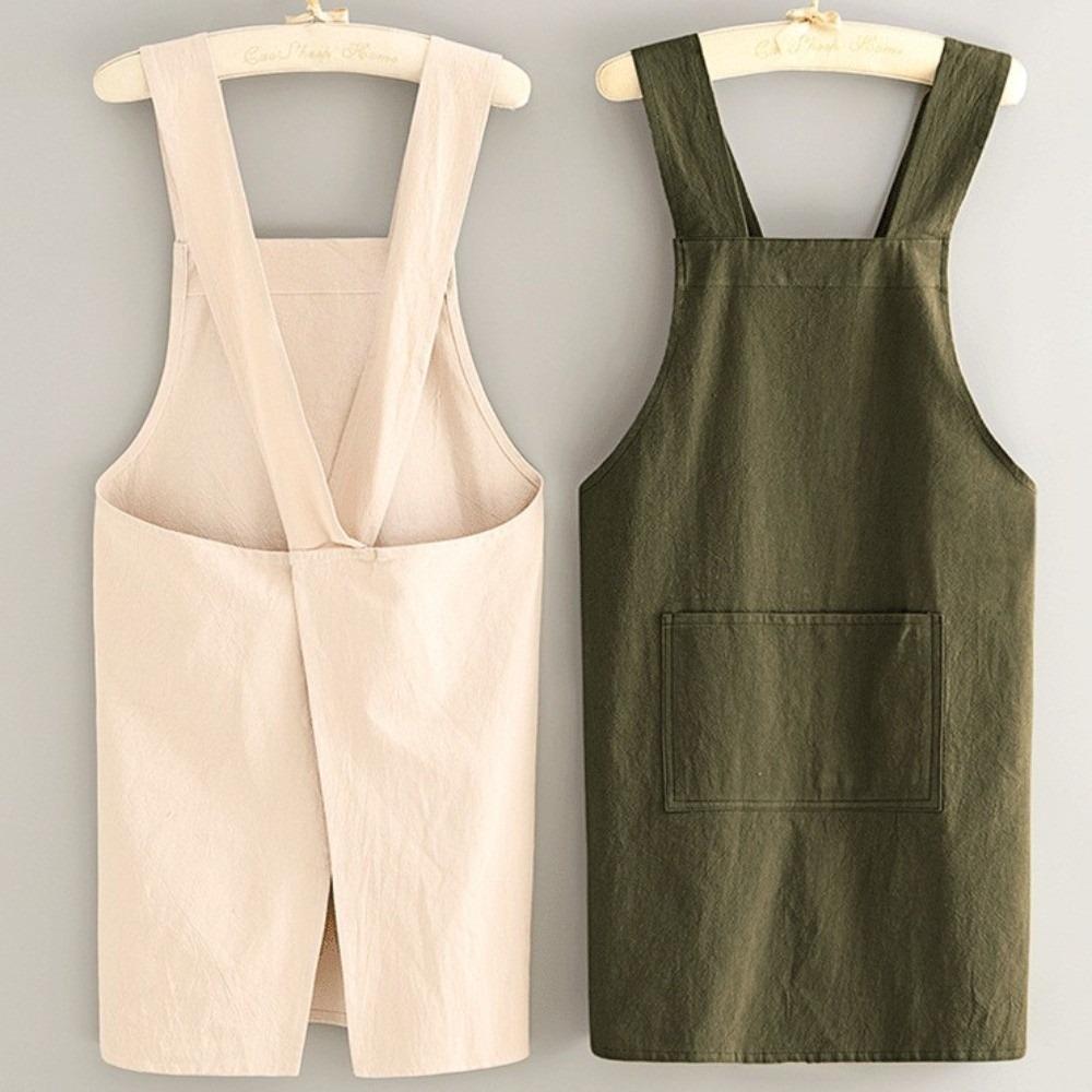 Prodyšná kuchyňská zástěra na vaření Odpuzující nečistoty Pracovní oděv Unisex Dospělá Bavlněná zástěra Jídelna