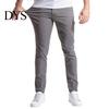 Breathable Autumn Winter Chinos Men Twill Trousers, Slim Fit Stretch Pants, Solid Color All Season Flexible Pants Straight Leg Casual for Office