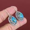 Copper Blue Turquoise Earring Gemstone Earrings 925 Sterling Silver Earring Vintage Jewelry Handmade Earring Gifts For Women Elegant Jewelry