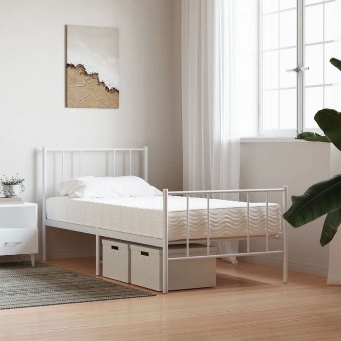 VidaXL Matelas en mousse blanc 100x200 cm dureté H2 H3,matelas de lit,matelas rafraîchissant,matelas souple,matelas 356342