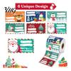 Bulk Gift Packaging Christmas Sticker Labels for Holiday Wrapping, Self-Adhesive Tags with Blank Party Favor Decorations Writing Area Present