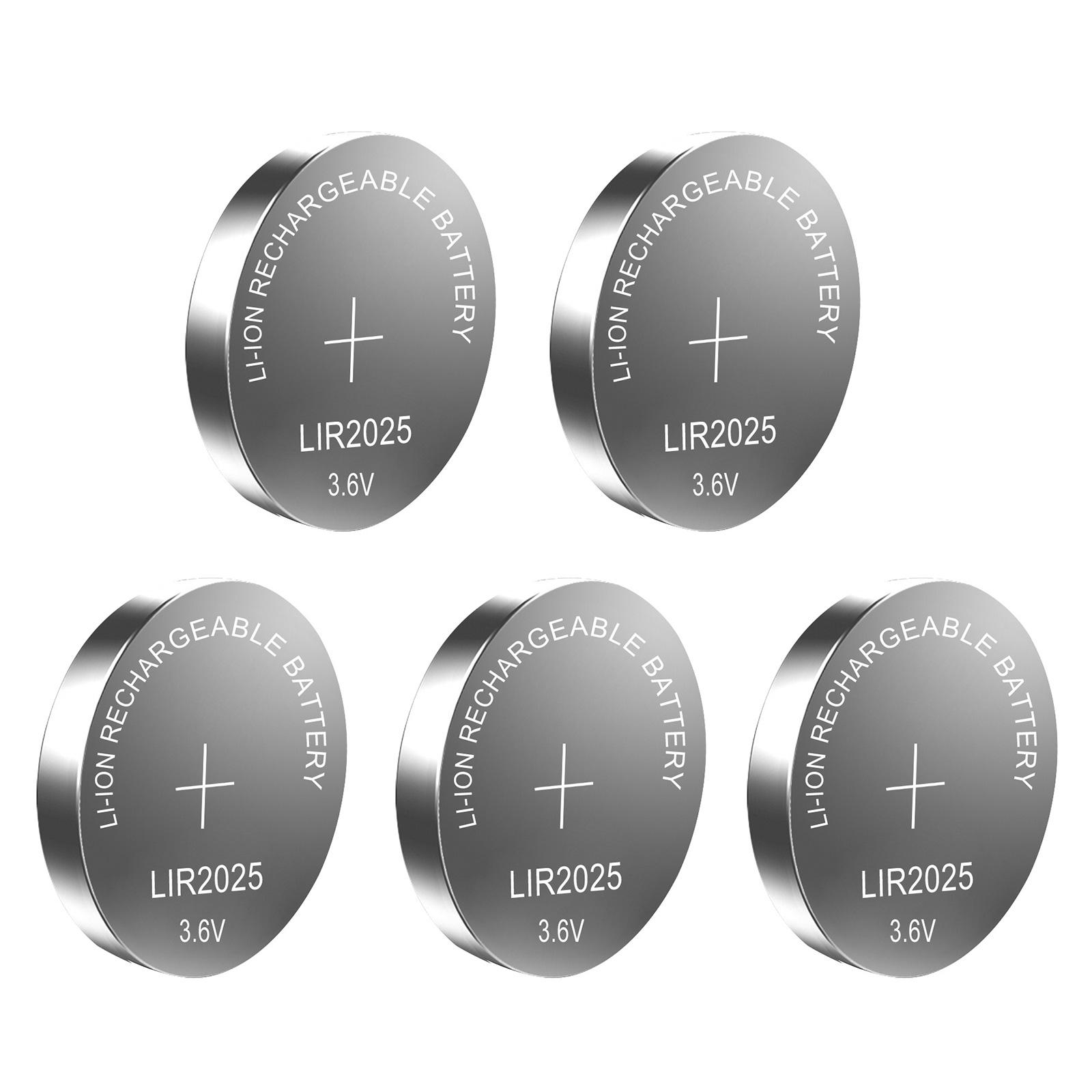 

Упаковка из 5/10/15/20/25/30 шт. аккумуляторных батареек таблеточного типа 3,6 В 35 мАч LIR2025 LIR 2025 плоские батарейки для удаленных устройств 5
