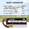 HRB 12000mAh 25C 6S LiPo Pack with XT90 Plug for DJI DJ1 S800 DJI S900 Walkera QR X800 and Other Multicopter 22.2V S1000,