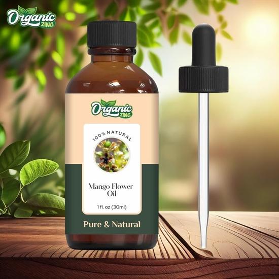 Organic Zing Mango Flower (Mangifera Indica) Oil | Pure & Natural Essential Oil for Skincare, Haircare, Aroma & Diffusers- 30ml/1.01fl Oz