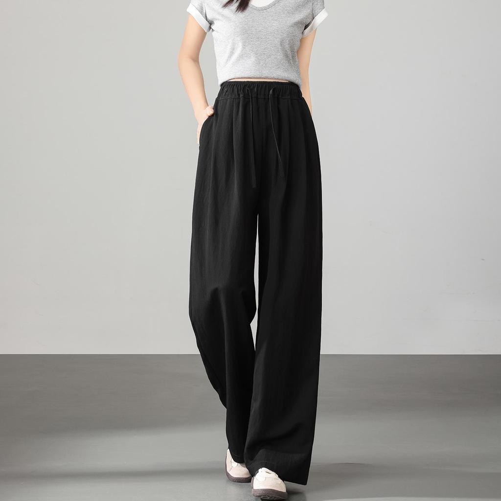Maternity Wide-Leg Pants - Spring/Summer 2026 Style, Lightweight, No-Tight Belly Design, Long Trousers