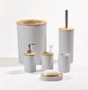 6 Piece Bathroom Set with Trash Can Toothbrush Holder Lotion Soap Dispenser Soap Dish Toilet Brush Bathroom Accessories Set