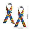 100 Pieces Autisms Awareness Ribbon Pins Satins Polyester Brooches Accessory for Charity Support and Social Cause