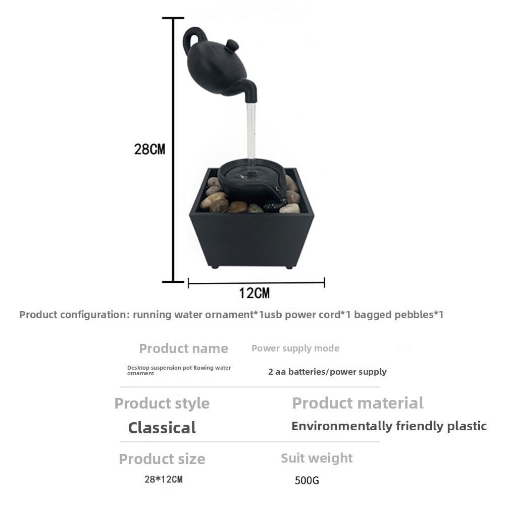 Circulating Water Flow Water Fountain ABS Waterfall Decoration Flowing Water Ornaments  Desktop