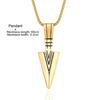 Cross-Border Men's Indian Arrow Titanium Steel Hip Hop Punk Necklace