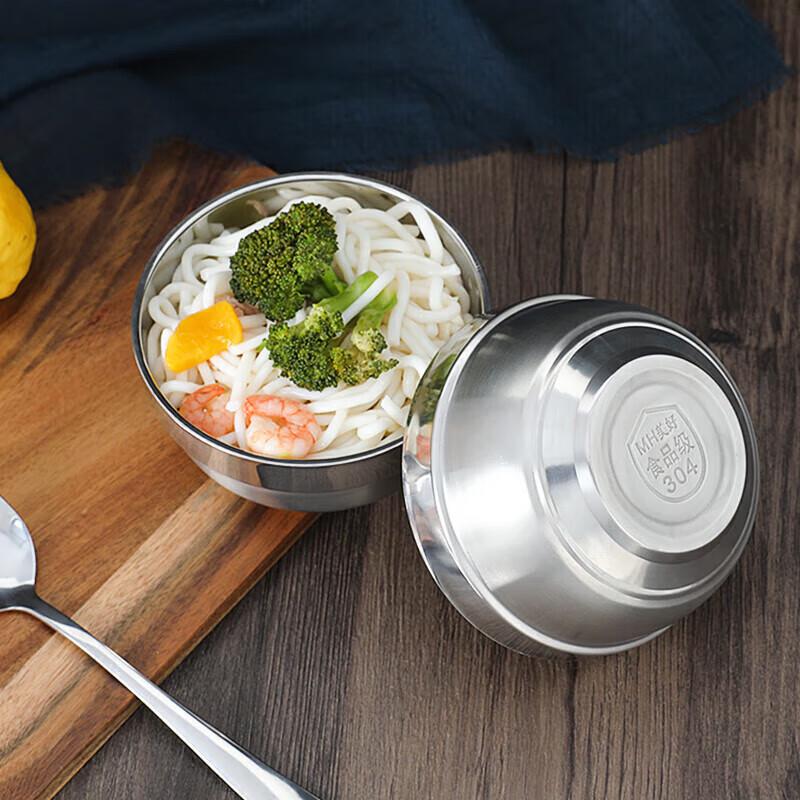 Lijia 304 Stainless Steel Rice Bowls (2-Pack)