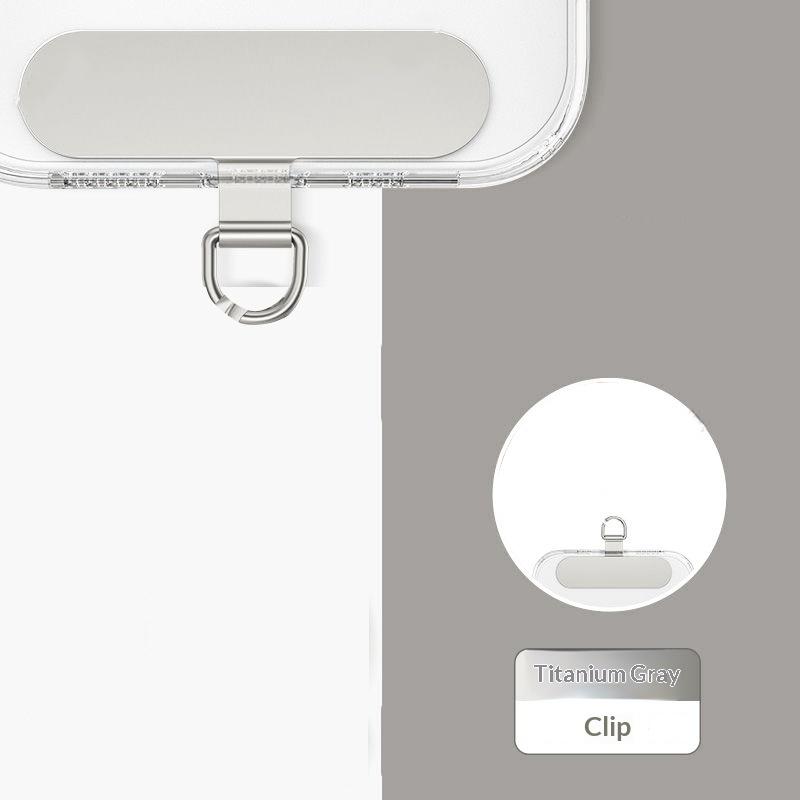 Metal Phone Lanyard Gasket Patch Durable Rotatable Metal Buckle Hanging Steel Clip 1Pcs Anti-drop Accessory for Daily Commute