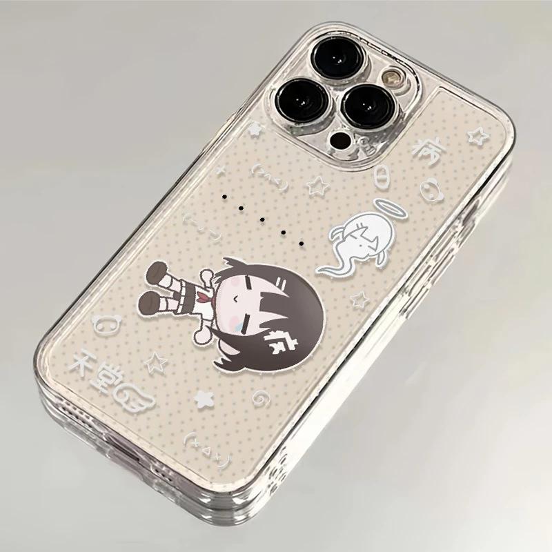Cute Cartoon Girl for iPhone11/11 Apple 11 Mobile Phone Case 11 Transparent 11Pro Space Case 11 Soft