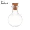 5Pcs Cork Stopper Small Empty Glass Bottle Tiny Glass Jars With Cork Decorative Wish Glass Jars Wedding Holiday Mini Containers