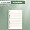 60Sheets Paper Notebook Horizontal Line/Grid Binder Inner Page Notebook Refill Paper  Students