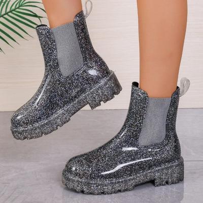 Stivali da Pioggia da Donna Nuovi Stivali da Pioggia in Gomma Impermeabili da Esterno Scarpe da Lavoro da Giardino Suola Spessa Galosce in Gomma Stivali Impermeabili da Donna
