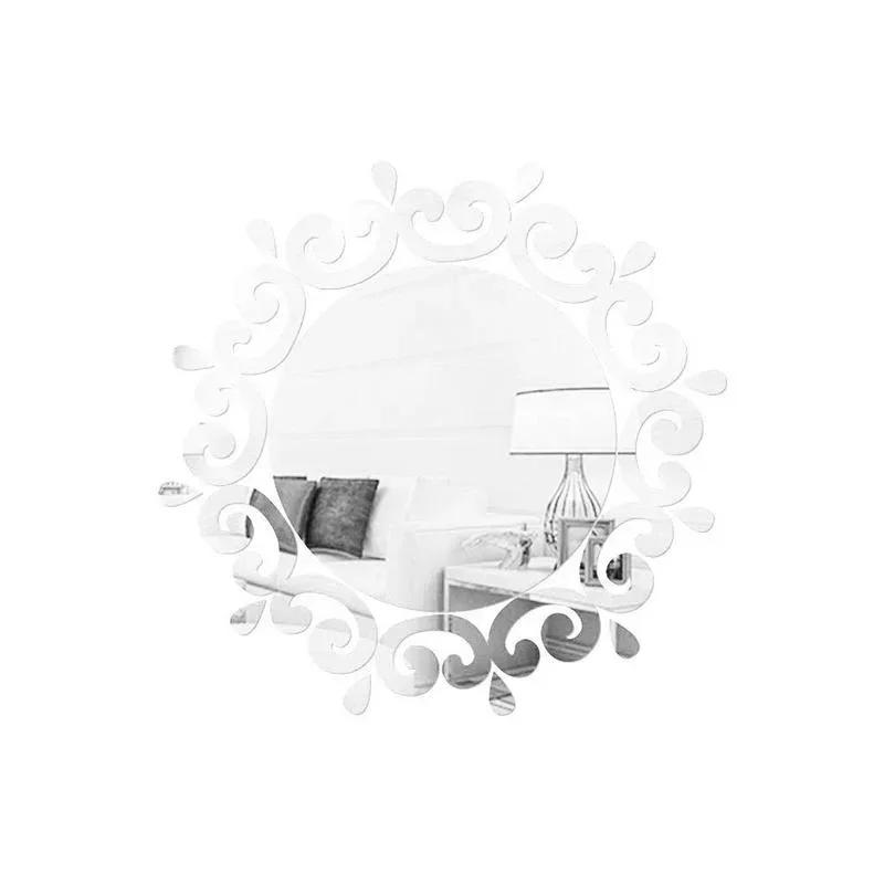 New DIY 3D Wall Stickers Mirror Bathroom Decal Acrylic Home Decoration Silver And Gold Color Wall Decorations Wall Sticker