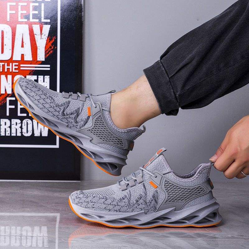 Spring and Autumn Breathable Flying Weaving Men's Shoes Summer Sports Casual Shoes ** Stream Men's Single Mesh Shoes