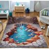3D Illusion Rug Deep Hole Design Gaming Room Home Living Room Bedroom Home Decoration Carpets