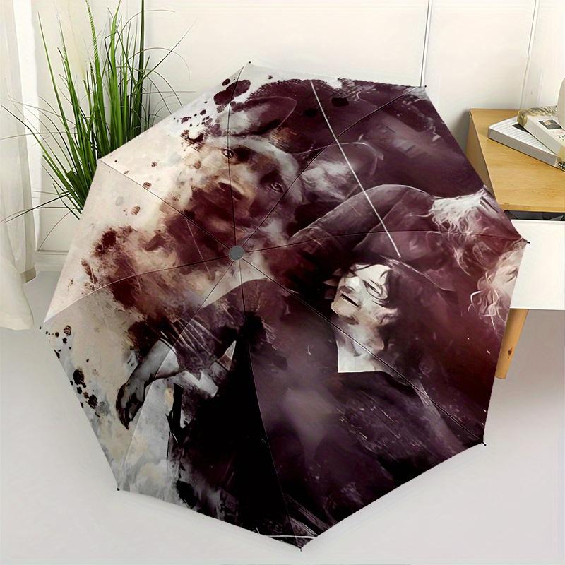 

Movie Poster Walking Dead Automatic Open/CloseUmbrella CuteUmbrella with Cute Design, Portable 3 Fold Compact Umbrella for Men & Women