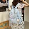 Schoolbag Star Bow Rope Backpack Women's Commuter Casual Large Capacity School Bag Lightweight Trend Versatile Fashion Backpack