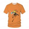 2025 New Naruto Kids' T-Shirt Kakashi Print Casual Harajuku Style Top for Boys & Girls